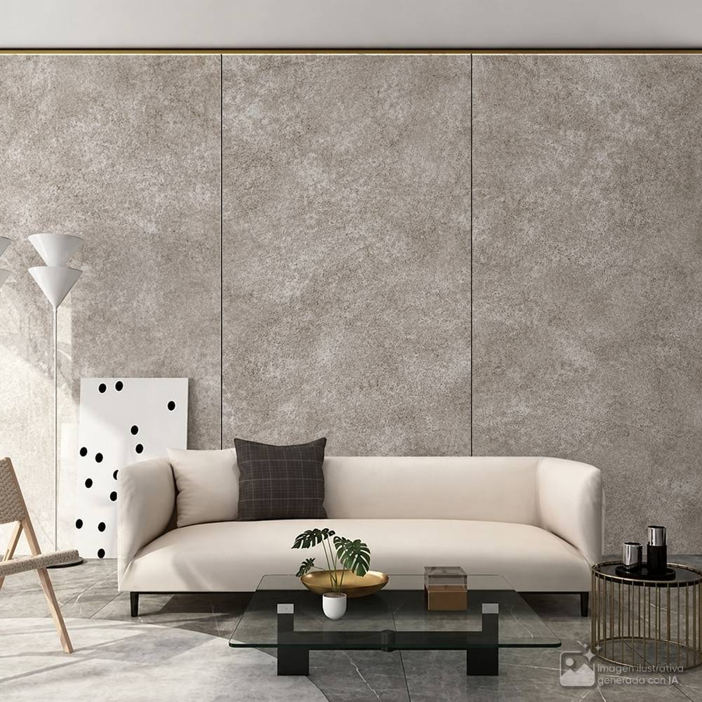 Lamina de piedra flexible gris oscuro 122x244x0.25 cm