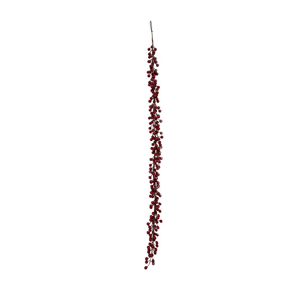 Guirnalda navideña de cerezos 135cm rojo