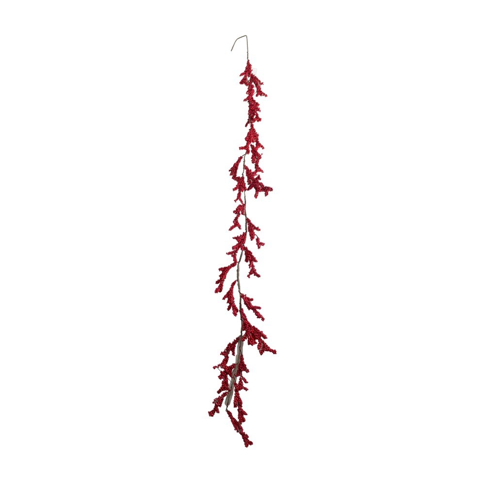 Guirnalda navideña de cerezos 140cm rojo