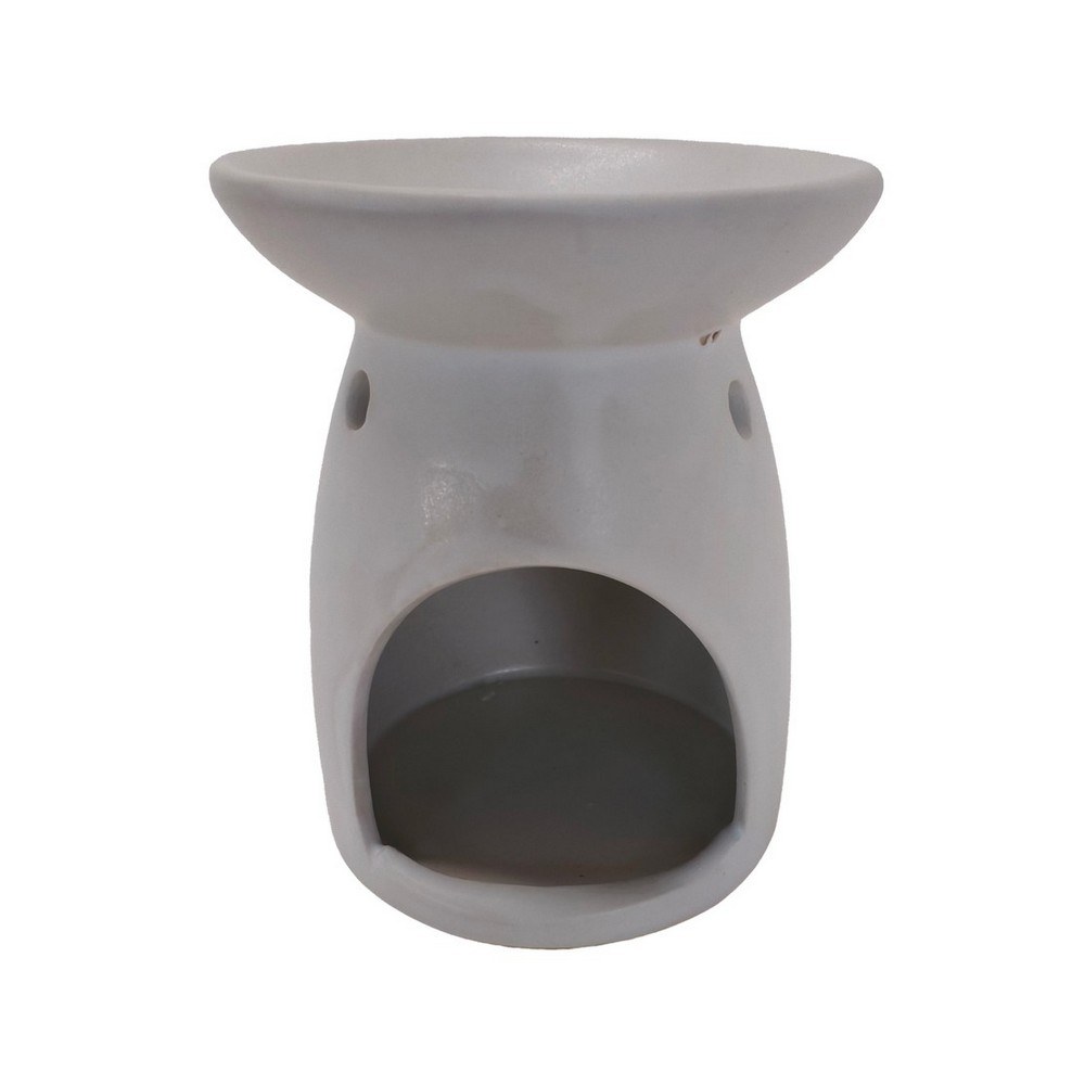 Quemador de aceite aromatico 8x8x9.5cm blanco f0366-1