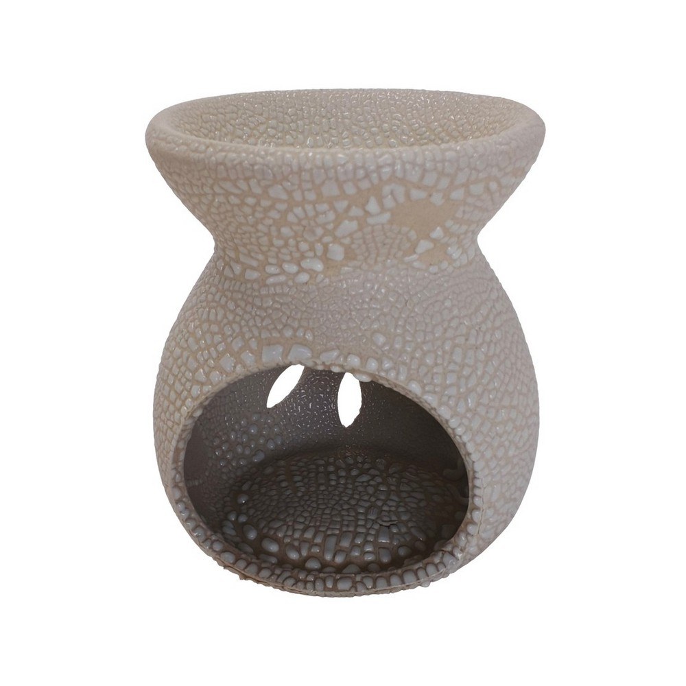 Quemador de aceite aromatico 7x7x8cm blanco f0367