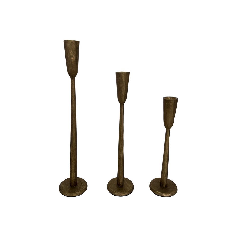 Candelabro metalico 24x7x7cm 30x7x7cm 35x7x7cm f0374 surt s/3