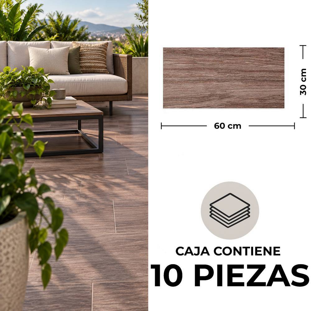Cerámica de piso 30 x 60 cm macerata avellana