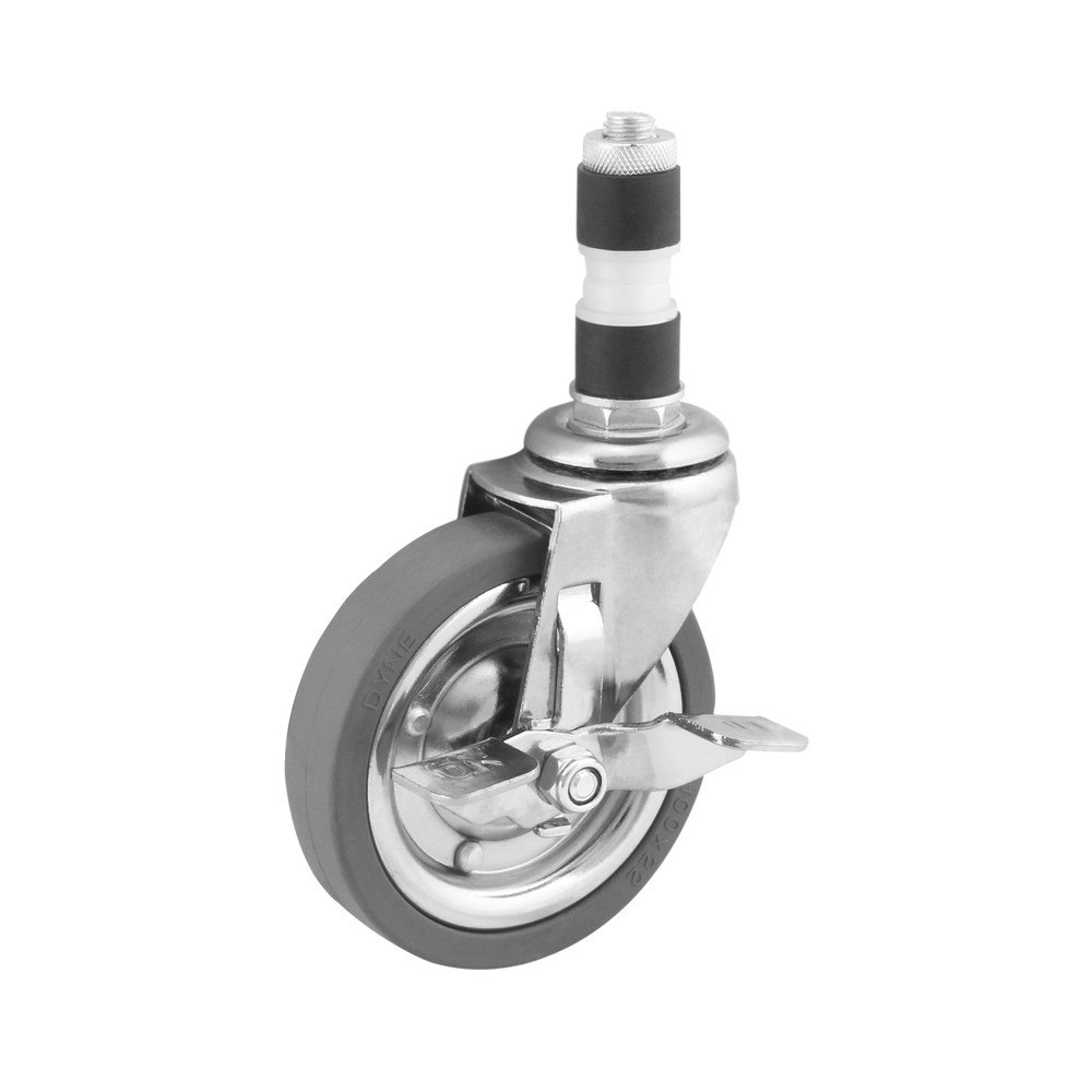 Rodo giratorio 100 mm rueda de hule gris 60 kg
