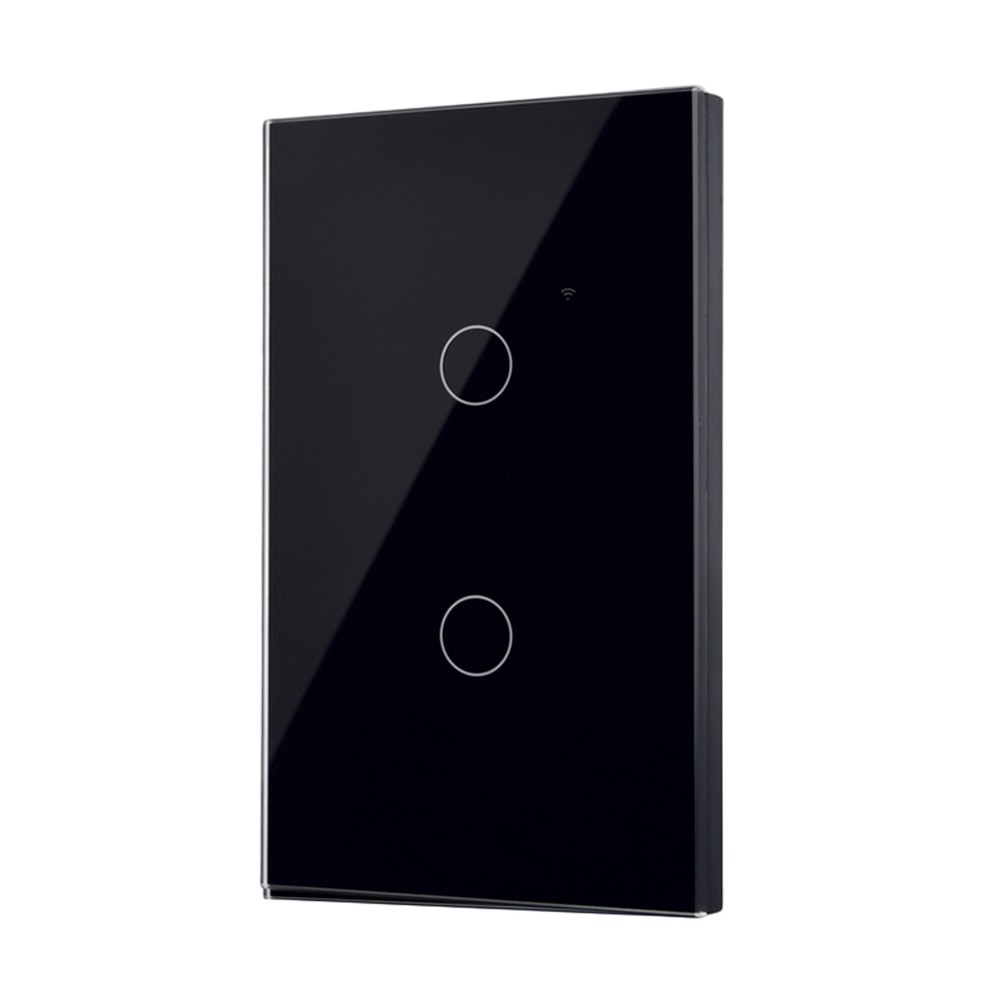Interrutpor doble smart wifi negro 2.4ghz