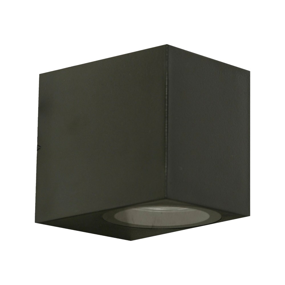Lámpara de pared exterior negro gu10 - 7w