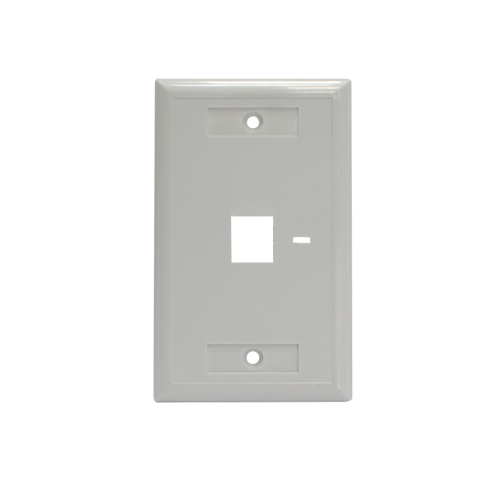 Placa sencilla para toma rj45 blanca