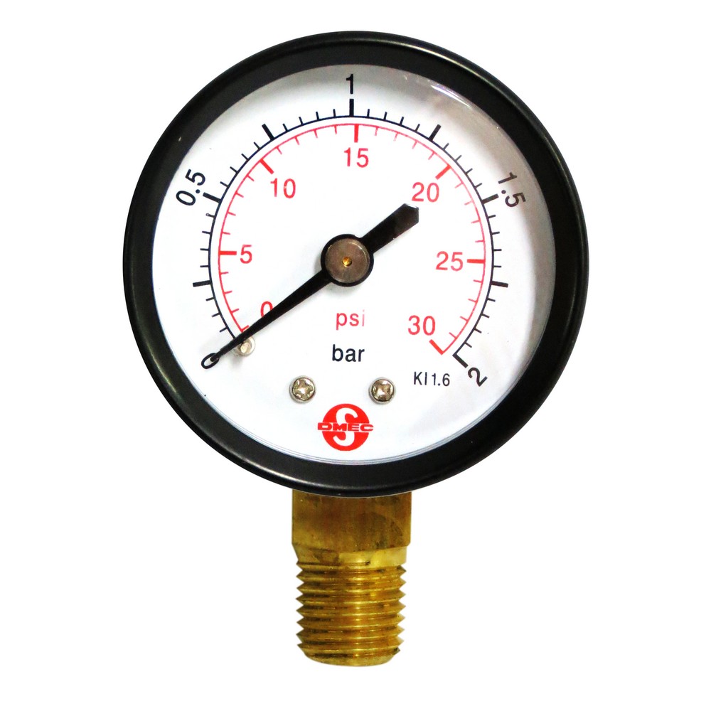 Manómetro 30 psi 2 pulg