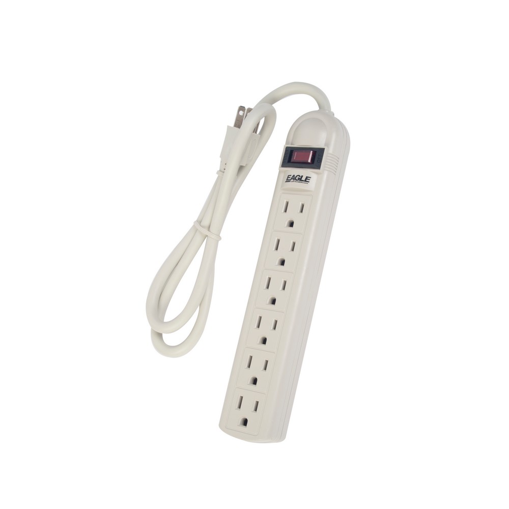 Regleta 6 salidas 3 pies (91.44 cm) blanca