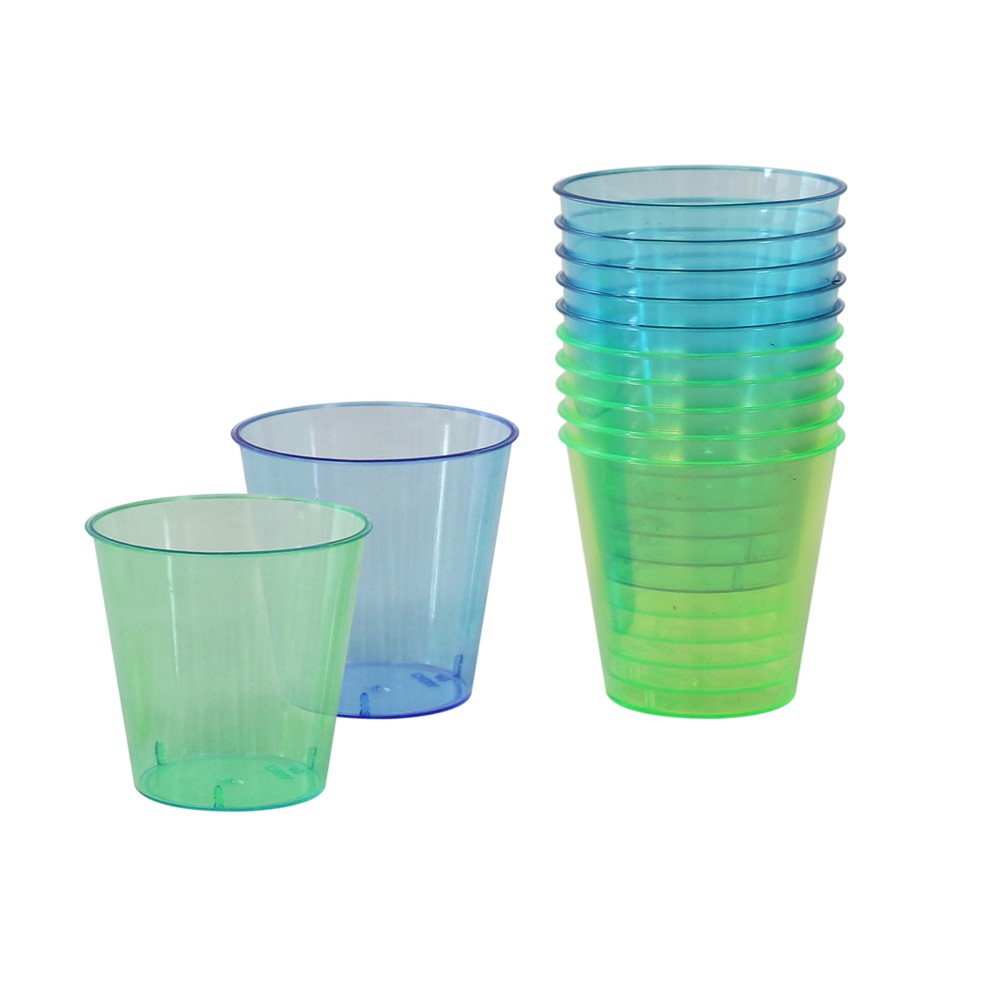Vasos plásticos tequileros de 12 unidades