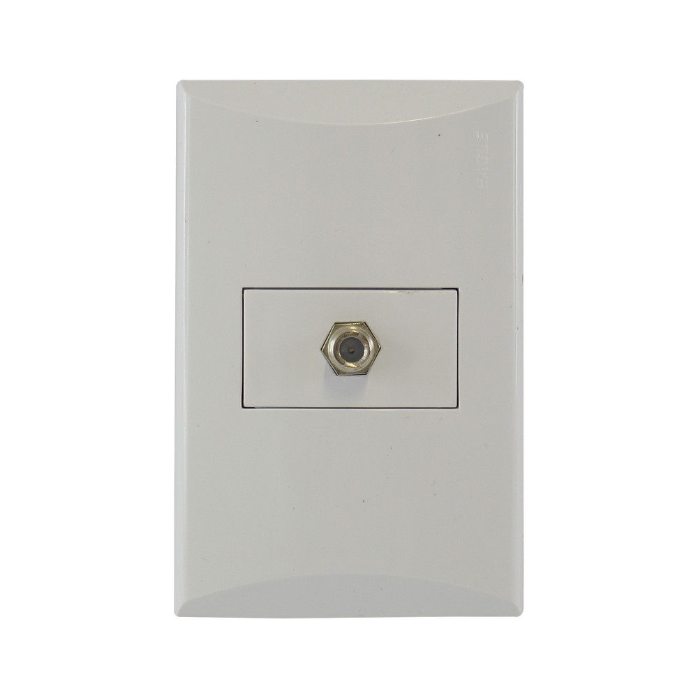 Toma coaxial para tv blanco