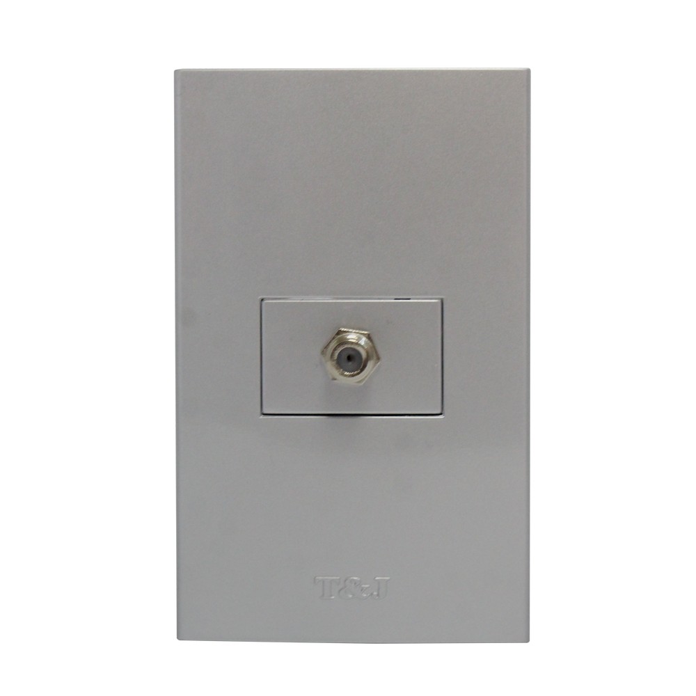 Tomacorriente coaxial para tv plata