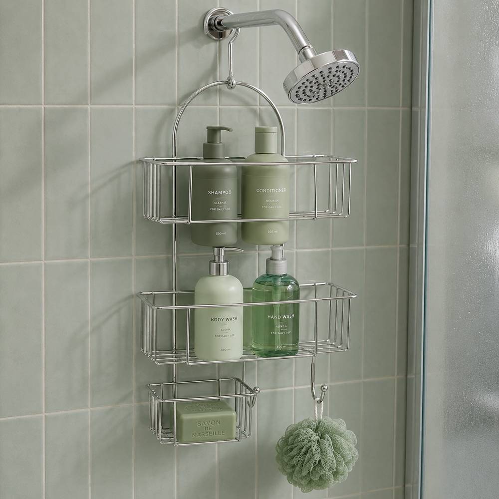Organizador para ducha cromado