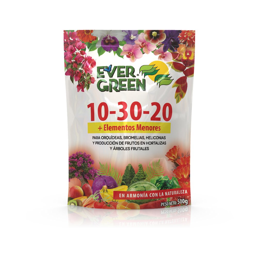 Fertilizante en polvo 10-30-20 de 500 g