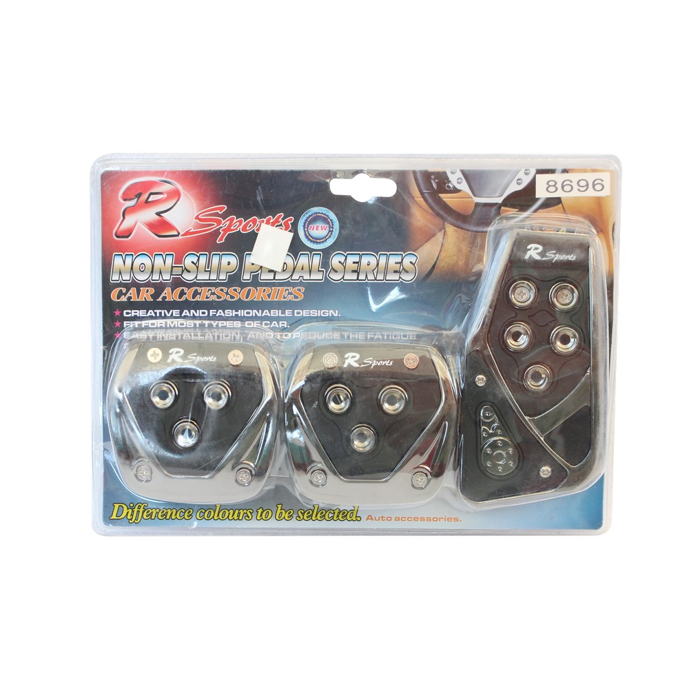 Cubierta de pedal para carro color negro - set de 3 unidades