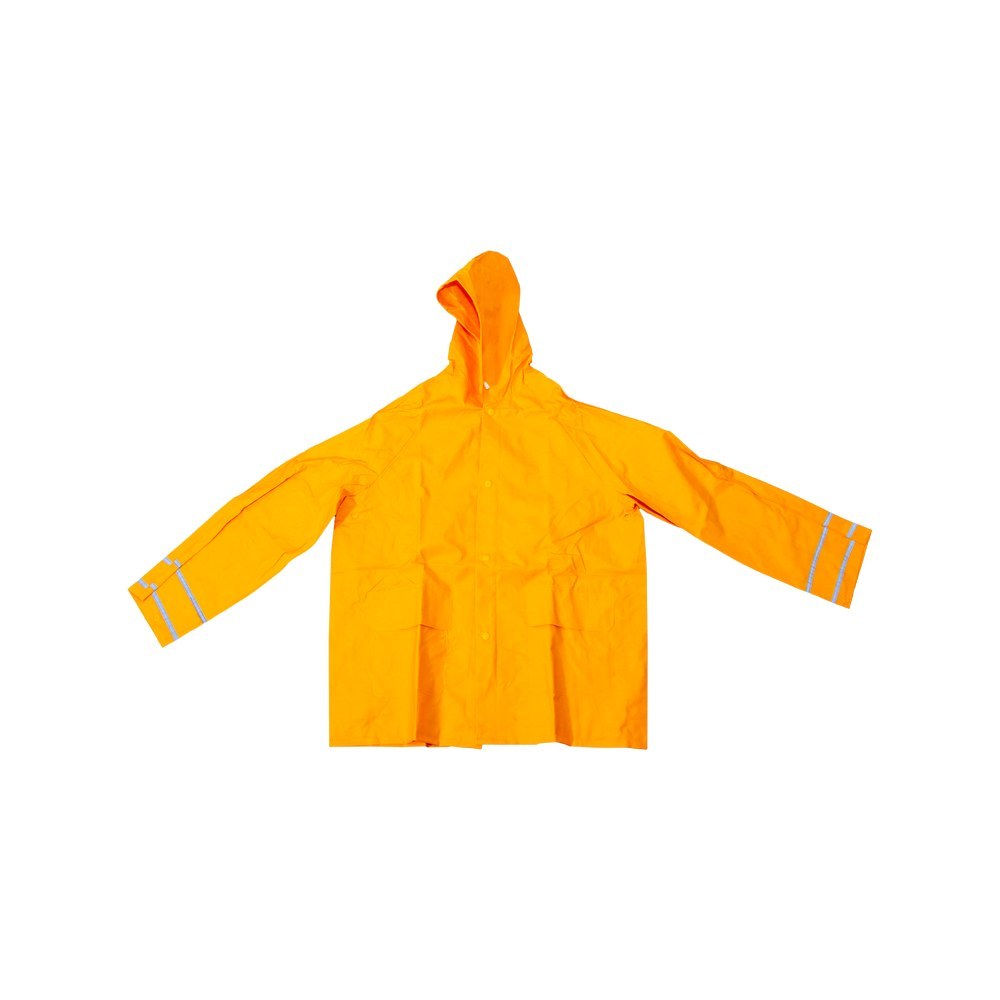Traje para lluvia 2pzs talla l amarilla con cinta reflectiva