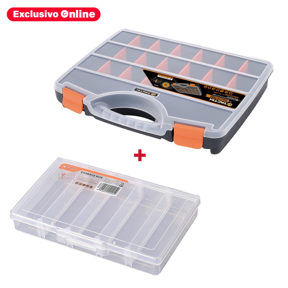 Kit - organizador plastico 10" + organizador plastico 5 espacios